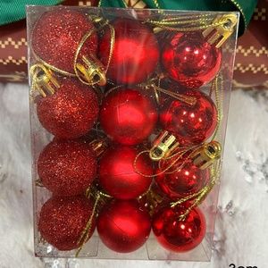 NEW Shein Red 24pcs Christmas Ball Decoration